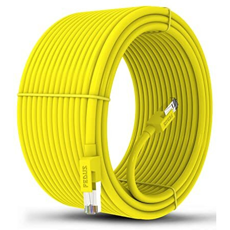 Fedus Cat6 Ethernet Cable, High-Speed 550Mhz 10 Gigabit Speed Utp Lan Cable For Laptop, Personal Computer, Router, Server, Television Modem (Router Yellow, 32.8 Feet, 10 Meter)