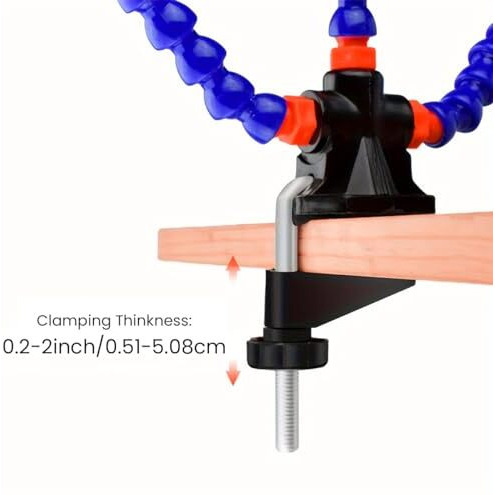 Serplex Soldering Station With 5 Flexible Arms And Insulated Alligator Clips, Soldering Helping Hands Clamp Soldering Station Helping Hands Soldering Tool Pcb Holder Flexible Arms