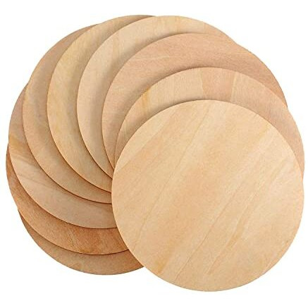 Pd Craftozone 30 Pcs 3 Inch Round Shaped Mdf Coasters Plain Wooden Art Craft Coaster Blank Cutouts For Tea Coffee Painting Wood Sheet Craft, Decoupage,Resin Mandala Art Work & Decoration, 2.5Mm Thick (30)