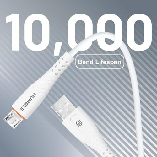 Humble Premium 30W / 3A Usb To Micro Usb, Sync & Fast Charging Cable, 480Mbps Data Transmission, Compatible With Android Phones/Tablets 1M (3.3 Feet) Length- White