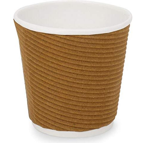Sanwalsa (90 Ml,Brown- Pack Of 50-Piece, Paper Disposable Ripple Cup Eco-Friendly, Safe & Hygienic For Juice,Coffee,Tea,Home,Office,Party & Wedding Events