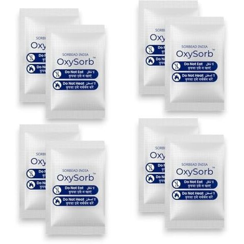 Oxysorb Oxygen Absorbers For Longer Shelflife And Freshness Of Food (Pack Of 50) Works In Mylar Bags, Mason Jars, And Vacuum Bags For Bulk Packaging With Indicator And Vacuum Packed. (Oxysorb_20Cc).