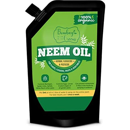Bombay Greens  Sow, Grow, Eat, Repeat Bombay Greens Water Soluble Neem Oil For Plants Insect Spray, 100% Pure Cold Pressed Neem Oil For Indoor & Outdoor Plants - 250 Ml