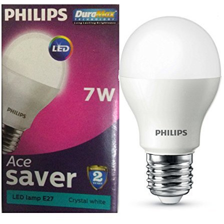 Philips Ace Saver 7W Led Bulb | Bulb Base  E27, Colour  Cool Day Light, Pack Of 6
