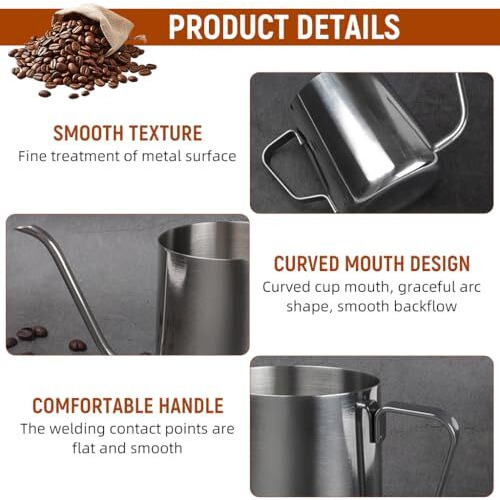 Supvox Pour Over Coffee Gooseneck Water Kettle 350Ml Coffee Pot Gooseneck Kettle Hand Drip Kettle Pour Over Coffee