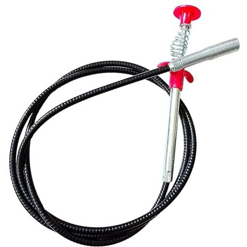 Zestzen Drain Pipe Cleaning Spring Stick, Hair Catching Claw Wire, Sink Sewer Clog Dredge Remover, Basin Cleaner, Flexible Grabber Pickup Tool, Retractable Cable (5Ft (160Cm), Black)