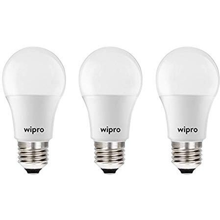 Wipro Garnet 3W Led Bulb For Home & Office |Warm White (2700K) | E27 Base|220 Degree Light Coverage |4Kv Surge Protection |400V High Voltage Protection |Energy Efficient | Pack Of 3