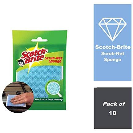 Scotch Brite Scrub Net Sponge-Pack Of 10