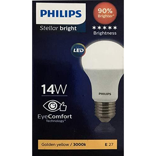 Philips 14W Base E27 Led Bulb (Golden Yellow) - Pack Of 2