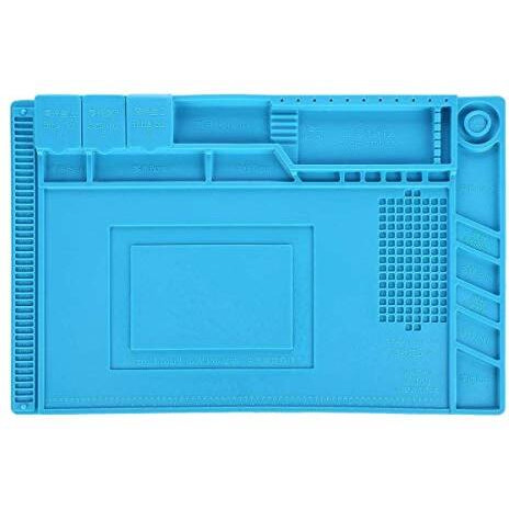 Pagkis Anti Static Esd Safe Heat Insulation Working Silicone Magnetic Mat - Large (450 X 300 Mm), Blue