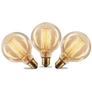 Kinis Vintage Style Incandescent Light Bulbs/Bulb For Wall Light/Bulb For Hanging Light/Bulb For Pendant Light/Bulb For Chandelier/Bulb For Decorative Lights (Kin-G80 Bulb, Pack Of 4)