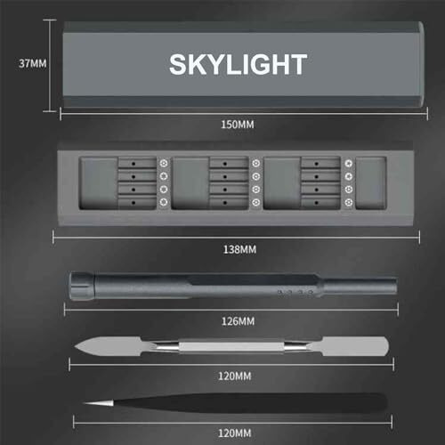 Skylight 46-Piece Magnetic Screwdriver Set With 42 S2 Bits & Extension Rod For Electronics, Eyeglass, Phone, Computer, Watch Maintenance Combination Multifunction Precision Repair Tool Kit