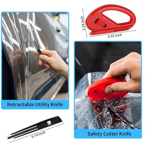 Sthira 12 Pcs Premium Car Window Film Tint Tool Kit, High-Quality Vechile Application, Squeegee For Vinyl Wrap, Scraper Tool, Essential Tinting Wrapping Tools For Diy And Professional Use