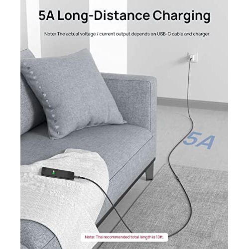 Jsaux Type C Extension Cable, 3.3Ft Usb C Male To Female Cable, Pd 100W Type C Cable Fast Charging, 10Gbps Sync Transfer, 4K@60Hz Hd Video Output Compatible With Ipad Pro, Macbook Pro, Dell (Black)