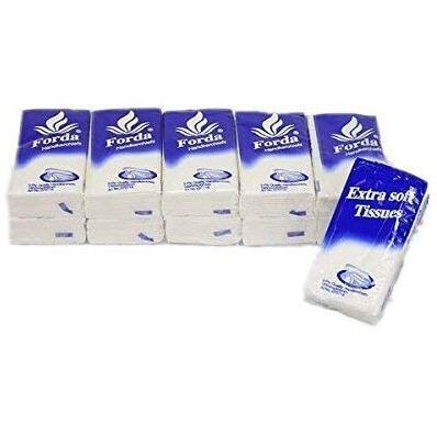 Lishonn Pocket Hanky Tissue Paper (White) Pack Of 10