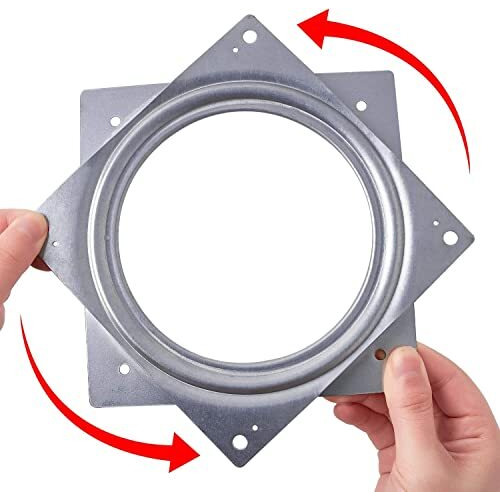 Heavy Driver Lazy Susan Square Turntable Rotating Bearing Swivel Plate 360 Degree For Diy Display Stand Tv Rack Desk Trays, Kitchen Storage Racks, Cabinet, Craft Projects (6 Inch, 2)