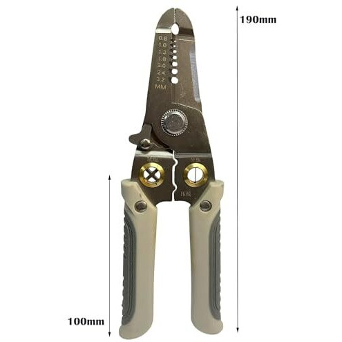 Inditrust Silver 7 In 1 Multifunctional Wire Stripper Tool Cable Cutter Clamp Multifunction Handle Stripping Pliers Wire Stripper Plier Diameter