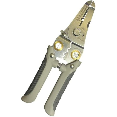 Inditrust Silver 7 In 1 Multifunctional Wire Stripper Tool Cable Cutter Clamp Multifunction Handle Stripping Pliers Wire Stripper Plier Diameter