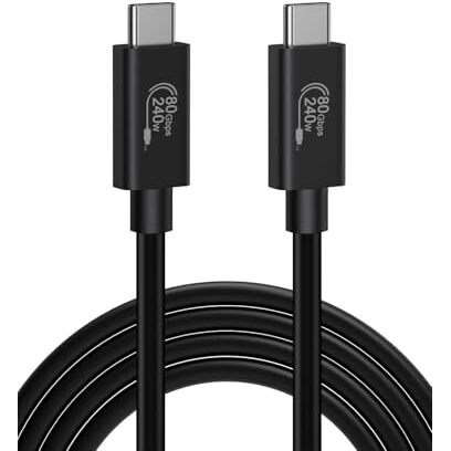 Cablecreation 80Gbps Usb 4 Cable 3.3Ft, 120Gbps Bandwidth, 8K 60Hz Display, 240W Charging, Compatible With Thunderbolt 5,Thunderbolt 4/3, Usb4, Ssd, Macbook M4 Pro, Dock, Egpu