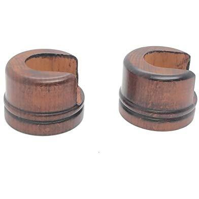 Fapbadri Wall To Wall Bracket (Conceal Support) For 1 Inch Curtain Pipe/Rod, Wallplugs & Screws Also Available, Material - Full Wood, Colour - Walnut Wood Finish, 2 Pieces