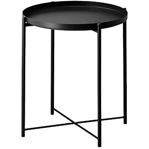 Ikea Gladom Alloy Steel Tray Table (Black , 45X53 Cm/17 1/2X20 5/8")
