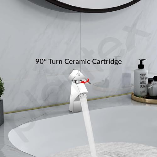 Plantex Pure Brass Pri-303 Pillar Cock Tap For Wash Basin With Teflon Tape/Tabletop Basin Tap With 7 Year Warranty By Plantex (Mirror Chrome Finish)