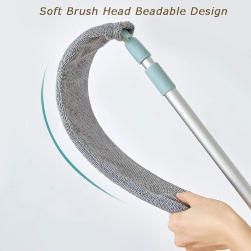 Microfiber Gap Dust Brush Under Appliances Cleaning Tool With Telescoping Long Handle Washable And Retractable Flat Duster Brush Feather Duster For Under Furniture Couch Fridge Washer Cleaning