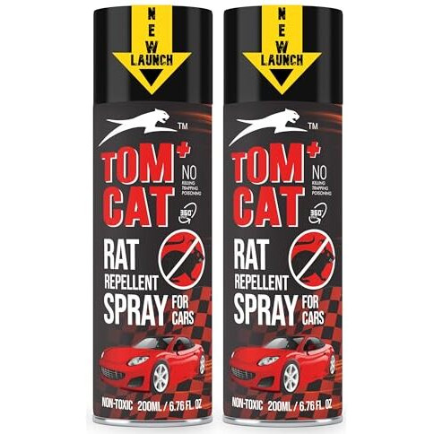 Shadow Securitronics Tom Cat No Entry Rat Rodent Repellent Spray For Cars | Eco Friendly Insect Repellent Spray For Mice & Rats | Multipurpose Repellent Spray | 3 Month Protection From Rat.