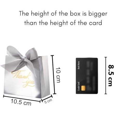 Satyam Kraft 10 Pcs Elegant Candy Folding Paper Box With Handle Favor Decorative Box For Wedding, Gift Box In Festivals, Birthday, Perfect For Packing Chocolate Box, Dry Fruits For Gifting (White)