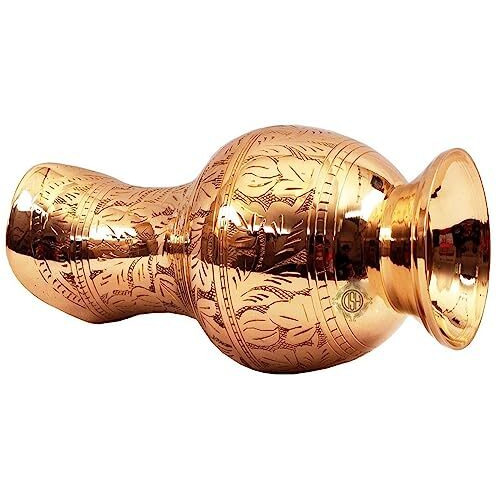 Dsh Crafting Your Curiosity Brass Jug/Pitcher Designer Embossed Design Mughal Style For Serving Drinking Water, Home Decor Drinkware & Tableware Gold - 1060 Ml