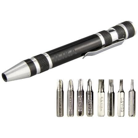 Ilika Mini Screwdrivers Set, 8-In-1, Black