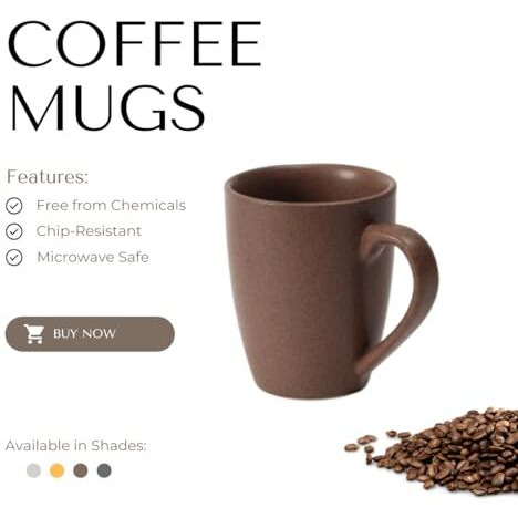 Beyond Homes Ceramic Coffee Mug Set Of 2, 180 Ml, Mocha Brown | Matte Smooth Textured | Ceramic Tea/Milk Mug | Microwave Safe | Ideal For Gifting, Daily Use Tea/Coffee Cups (2, Mocha Brown)