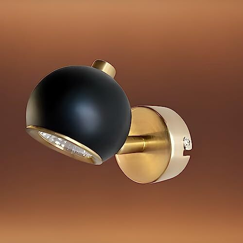 Filliska Led Surface/Spot Light, Black & Gold Finish, Shockproof Alluminium Body & Antiglare Diffuser, Warmwhite (6 Watt Black Gold)