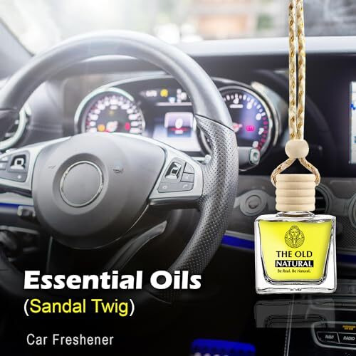 The Old Natural Car Freshener With Essential Oils Fragrance In Glass Bottle With Wooden Diffuser Lid | Car Perfume 30Ml