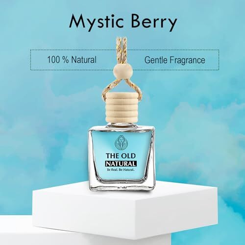 The Old Natural Car Freshener With Essential Oils Fragrance In Glass Bottle With Wooden Diffuser Lid | Car Perfume 30Ml