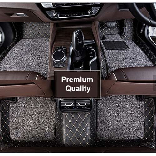 Sinex 7D Car Mat Full Set For Tata Punch (Model  2021-2025) || Luxury Leather Double Car Floor Mat Complete Set || 100% Waterproof And Washable || Color  Black