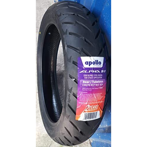 Apollo Tyres Alpha S1 130/70% R17 62H Steel Belted Radial Tubeless Rear Tyre