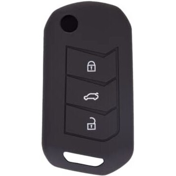 Jvcv Car Key Cover Compatible With Mahindra Xuv 700, 3Xo, Thar, Marazzo, Bolero, Scorpio, Scorpio N, 300, 400 Ev, Thar Roxx 3 Button Flip Key - Rally Stripes (Black Red)