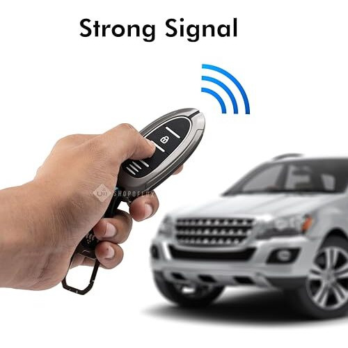 Shopoflux Metal Key Cover Compatible With Nissan Magnite 2 Button Smart Key (Black) (Pack Of 1)