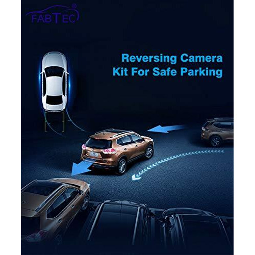 Fabtec 8 Led Car Rear View Reverse Parking Backup Camera For All Cars, 170 Wide Angle, Ip67 Resistance (Drill Type Bumper Camera) (Ahd/Ccd Vision)