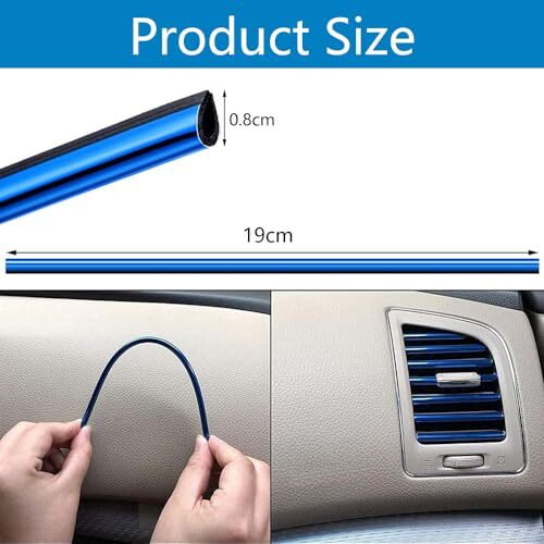 20Pcs Car Air Conditioner Decoration Strip For Vent Outlet, Fapiwen Car Accessories Interior, Universal Auto Air Vent Decoration Suitable For Straight Air Outlet Grille Models Vent Outlet (Blue)