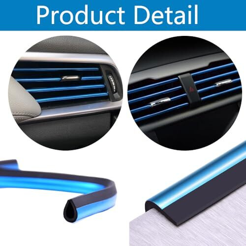 20Pcs Car Air Conditioner Decoration Strip For Vent Outlet, Fapiwen Car Accessories Interior, Universal Auto Air Vent Decoration Suitable For Straight Air Outlet Grille Models Vent Outlet (Blue)