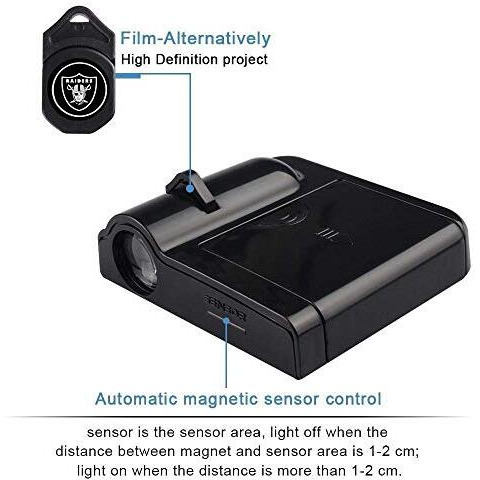 Automaze Wireless Car Welcome Logo Shadow Projector Ghost Lights Kit Set Of 2 For All Cars