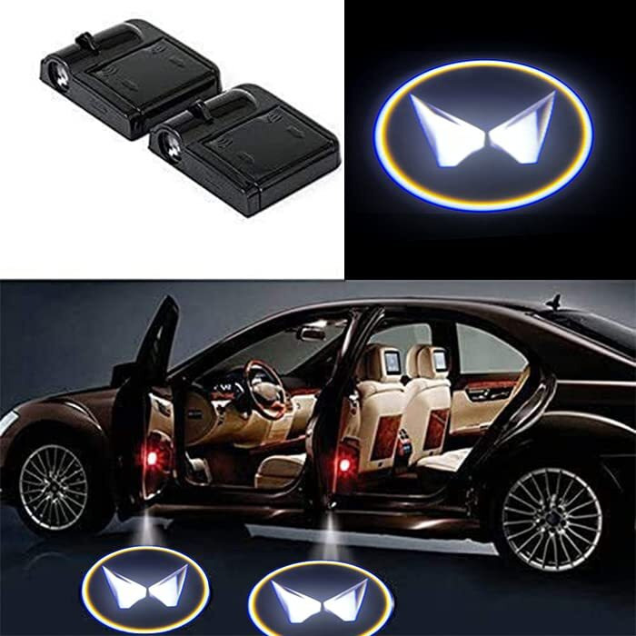 Automaze Wireless Car Welcome Logo Shadow Projector Ghost Lights Kit Set Of 2 Compatible (For New M-Ahindra)