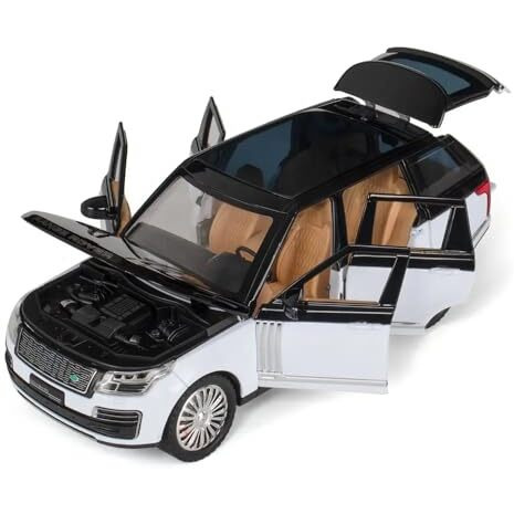 Papa Bear 124 Scale Exclusive Range Rover Suv Made With Premium Alloy Metal Pullback Action Die-Cast Car With Realistic Sound, Openable Doors & Light Gifts For Kids Colors As Per Stock
