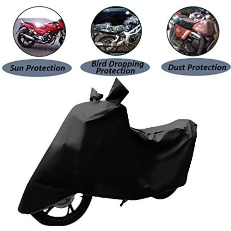 Auto Hub Waterproof Bike Cover Compatible With Re Classic 350 With Mirror Pocket, Classic 350 Waterproof Bike Cover- Zed Black - 1 Unit