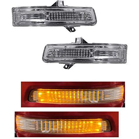 A2D Turn Signal Car Side Rear View Mirror Replacement Led Indicator Light Assembly Left N Right Set Of 2 For Maruti Suzuki Swift Dzire Type 2, Yellow