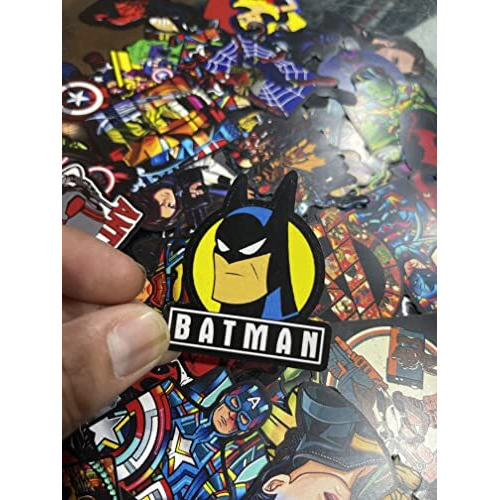 Pixelartz Super Heroes Dark Theme Styling Doodle Diy Vinyl Stickers For Laptop, Skateboard, Luggage, Snowboard, Refrigerator, Toys, Car, Bikes, Phones, Guitar (Set Of 70 Stickers) Multicolor (009)