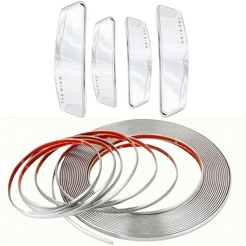 Detachii Chrome Beading Roll & Car Door Edge Guard | Universal Fit For All Cars | Scratch Protection | Premium Chrome Finish Durable & Stylish Car Accessory