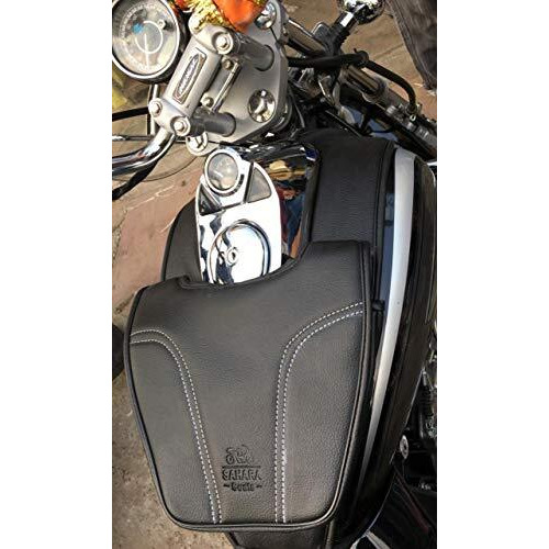 Sahara Seats Bajaj Avenger 150/160/180/220 Cruiser Pocket Tank Cover Bag (Black)